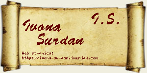 Ivona Surdan vizit kartica